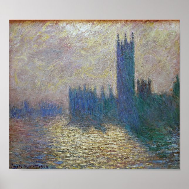 Parlamentsgebäude (London), Monet Poster (Vorne)