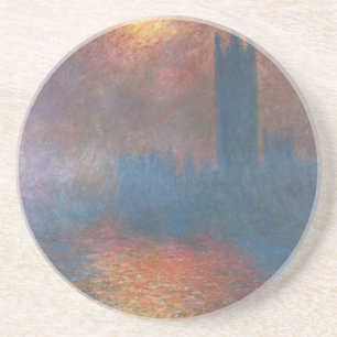 Parlamentsgebäude, London von Claude Monet Sandstein Untersetzer