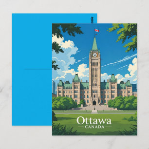 Parlamentsgebäude Ottawa Kanada, Stadt-Skyline Postkarte