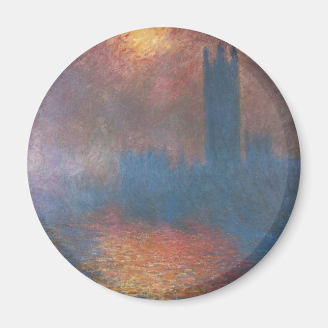 Parlamentshäuser, London von Claude Monet Magnet (Vorne)