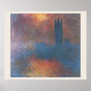 Parlamentshäuser, London von Claude Monet Poster