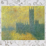 Parlamentshäuser, Stormy Sky von Claude Monet<br><div class="desc">Das Houses of Parliament, Stormy Sky (1904) von Claude Monet ist ein Vintager Impressionismus, ein Kunstarchitektur-Gemälde. Die britischen Parlamentshäuser mit Big Ben an der Themse in London, England in Silhouette an einem stürmischen Tag. Monet malte während seines bleibe in London eine Reihe von Gemälden des Westminster-Palastes, Zuhause des britischen Parlaments....</div>