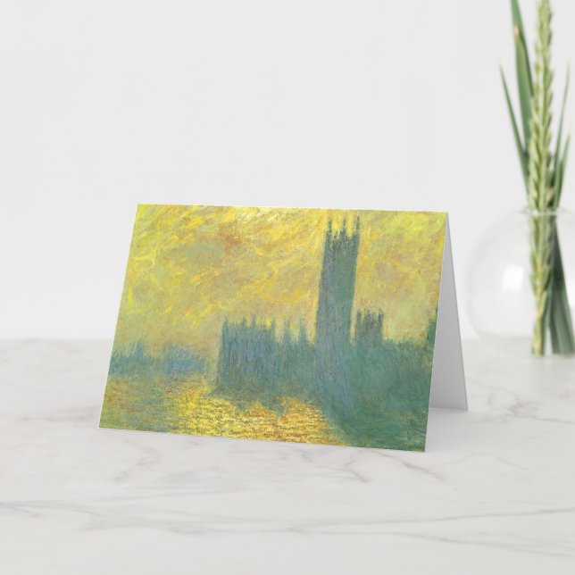 Parlamentshäuser, Stormy Sky von Claude Monet Karte (Vorderseite)