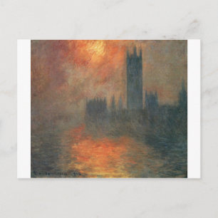 Parlamentshäuser, Sunset von Claude Monet Postkarte