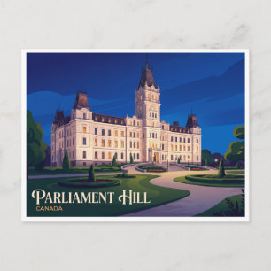 Parlamentshügel von Quebec City bei Nacht Kanada Postkarte