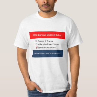Parlamentswahl-Stimmzettel-Trumpf-Clinton-Zombie T-Shirt