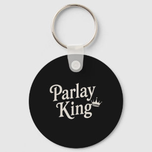 Parlay King liebt Sportwetten Glücksspiel Mann Fuß Schlüsselanhänger