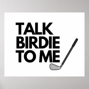 Parle Birdie À Moi Golf Disant Poster