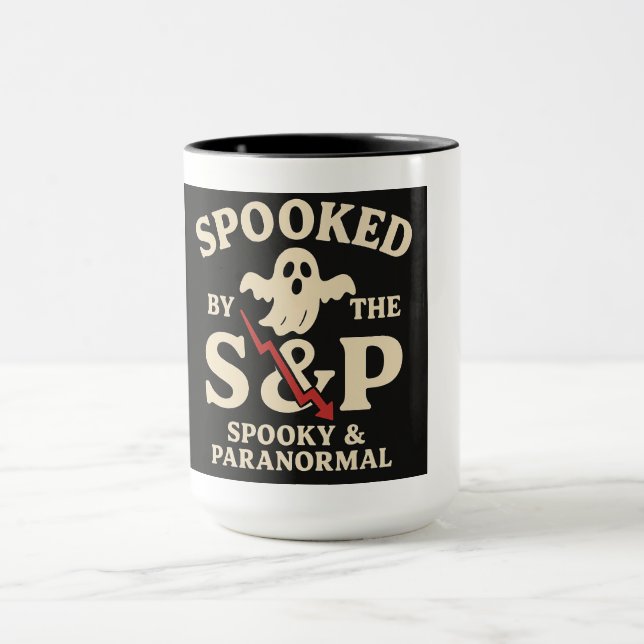 Parlé par S&P Funny Trader Halloween Mug (Centre)