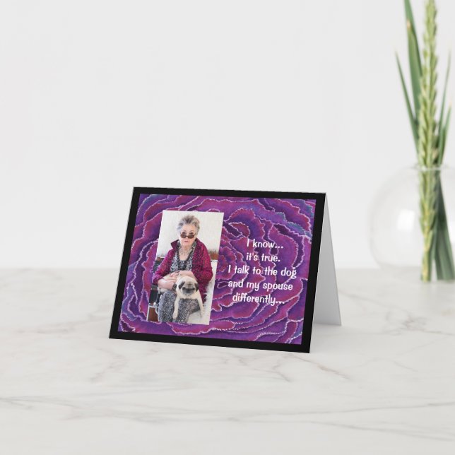 Parler à mon chien et à ma carte de conjoint (Devant)