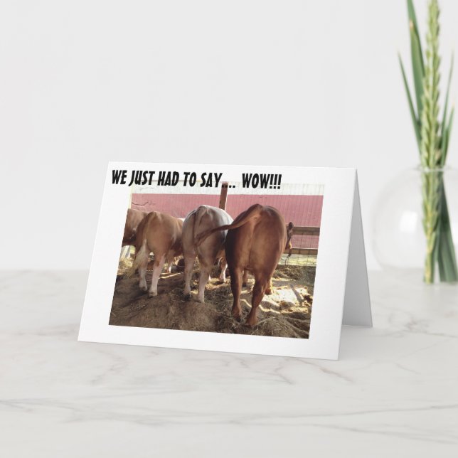 PARLER DE VACHES FAIT GRANDE CARTE D'ANNIVERSAIRE  (Devant)