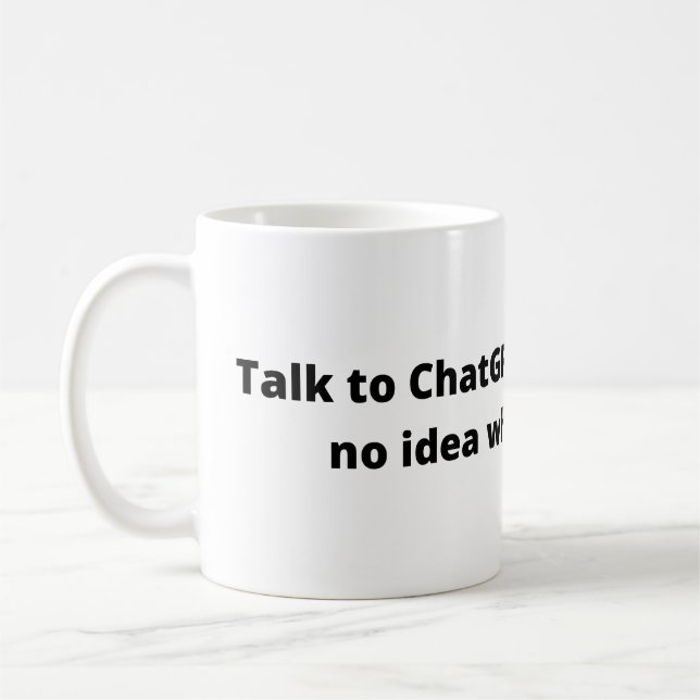 Parlez à la tasse blanche du Conversation GPT (Gauche)