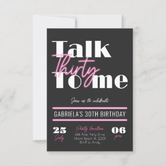 Parlez à Trente-trois à moi Invitation de la fête