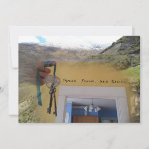 Parlez, ami et entrer Invitation de la fête du réc