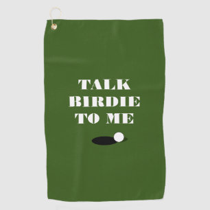Parlez birdie à mon drôle de cadeau de serviette d