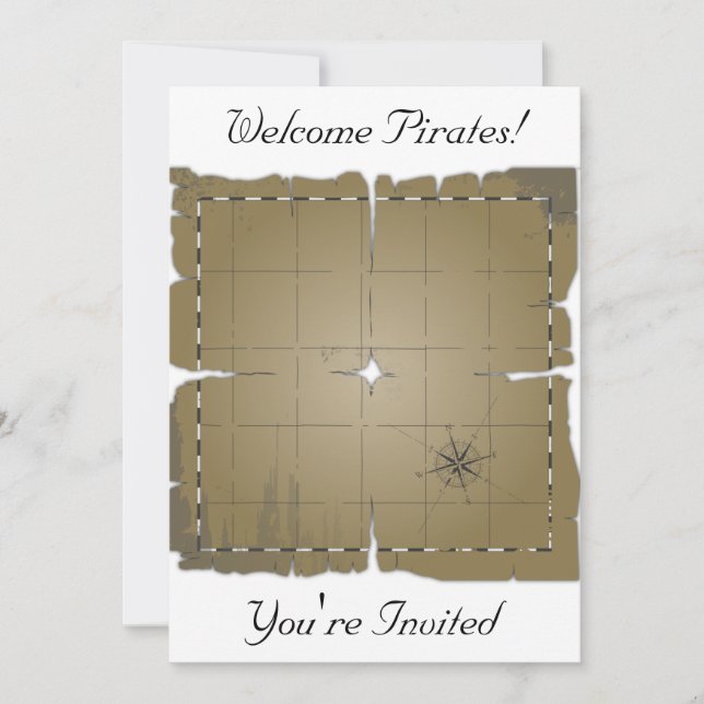 Parlez comme une invitation d'une fête pirate (Devant)