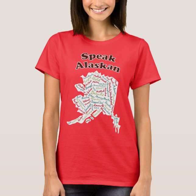 Parlez en Alaska ! T-shirt rouge (Devant)