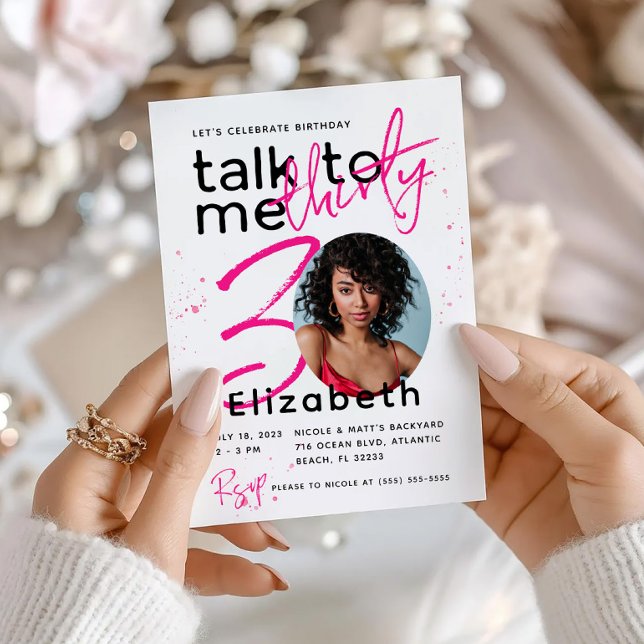Parlez trente à moi 30e carte d'invitation anniver (Créateur téléchargé)