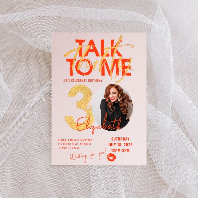 Parlez trente à moi 30e carte d'invitation anniver (Créateur téléchargé)