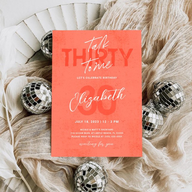 Parlez trente à moi 30e carte d'invitation anniver (Créateur téléchargé)
