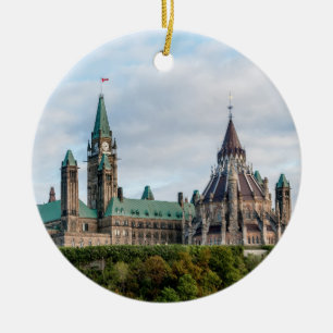 Parliament Hill in Ottawa Keramik Ornament