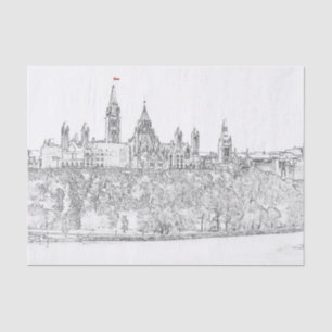 Parliament Hill in Ottawa - Ontario, Kanada Seidenpapier
