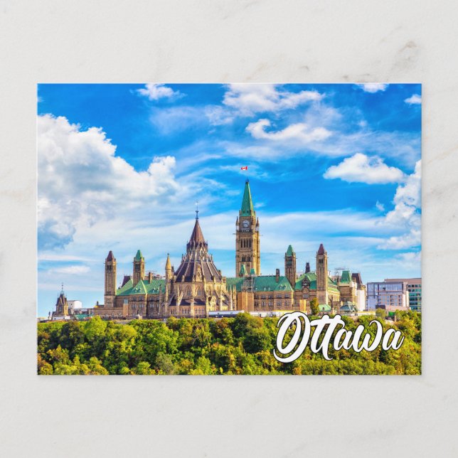 Parliament Hill, Ottawa, Ontario, Canada Postkarte (Vorderseite)