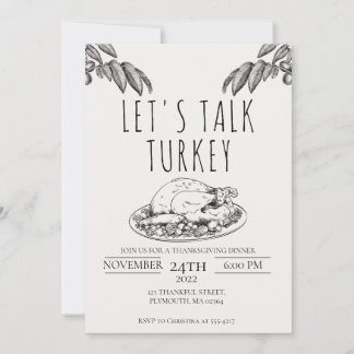 Parlons Turquie Thanksgiving Dinner Invitation