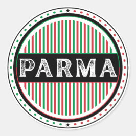 Parma City Pride Emblem – Italian Identity Runder Aufkleber