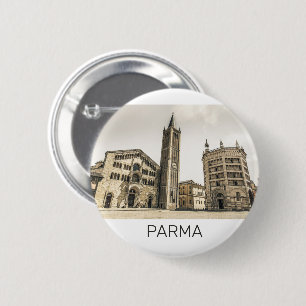Parma Emilia Romagna Platz des Domes Italien Button