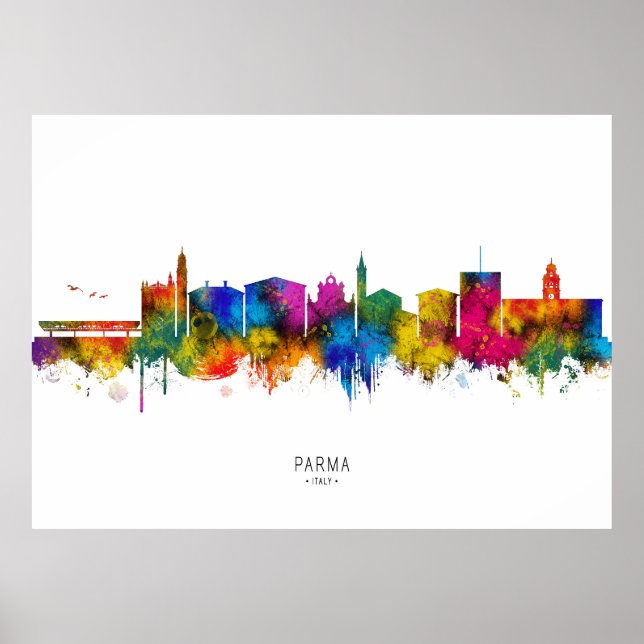 Parma Italien Skyline Poster (Vorne)