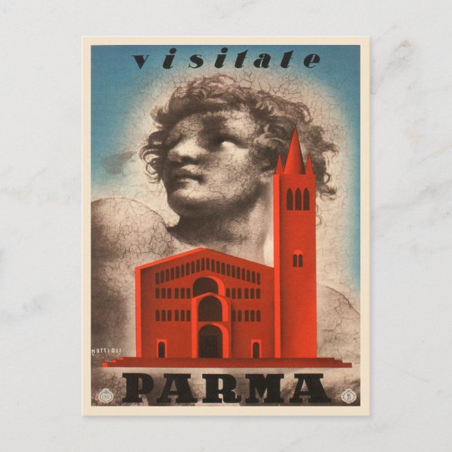 Parma, Italien Vintage Travel Postcard Postkarte (Vorderseite)