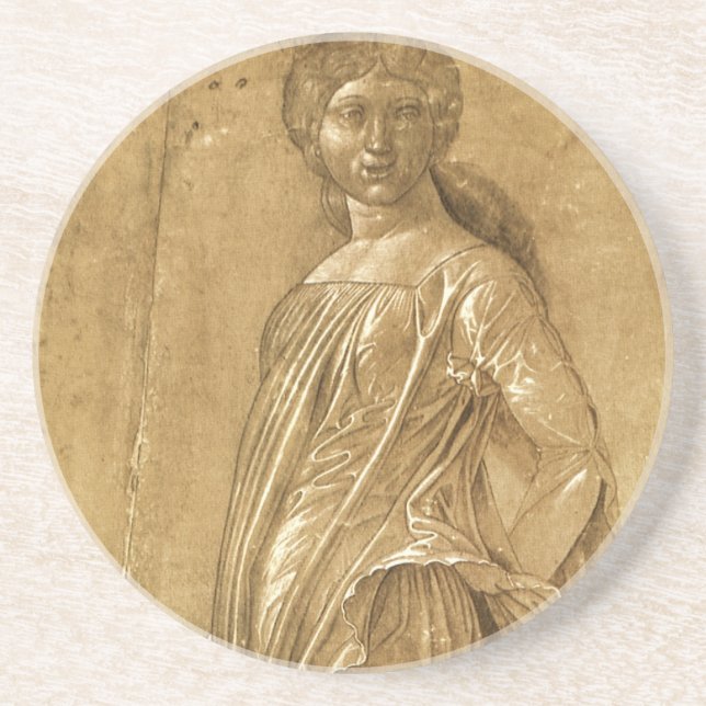 Parnassus, tanzende Maus von Andrea Mantegna Sandstein Untersetzer (Vorne)