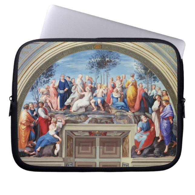 Parnassus und das Disputa, vom Stanze della S Laptopschutzhülle (Vorderseite)