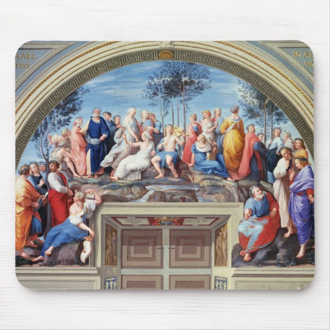 Parnassus und das Disputa, vom Stanze della S Mousepad (Vorne)