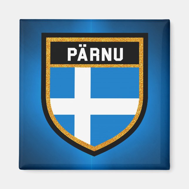 Pärnu-Flagge Magnet (Vorne)
