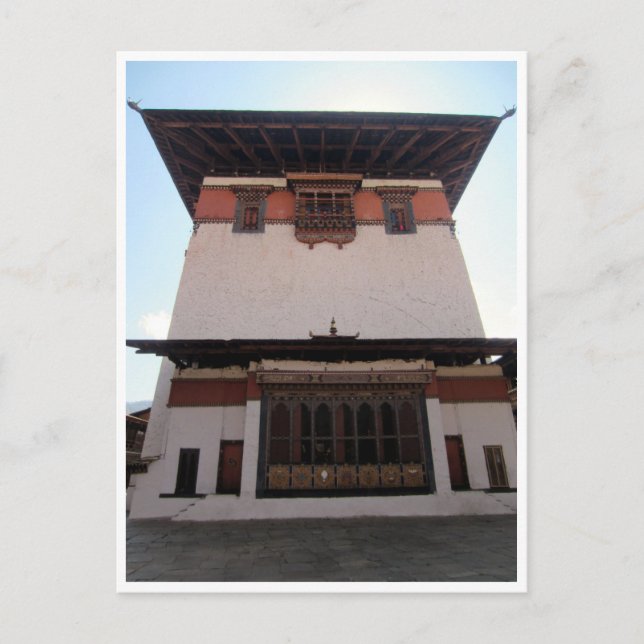 paro dzong zentrale postkarte (Vorderseite)