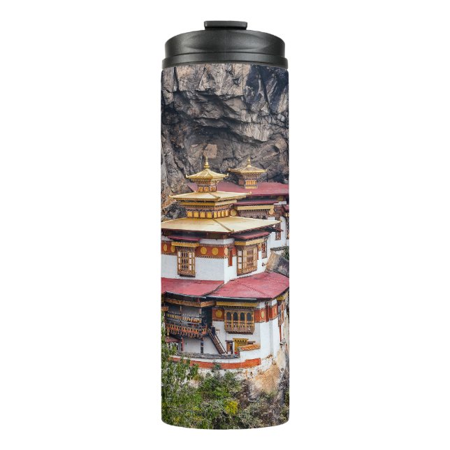 Paro Taktsang: Das Tiger-Nest-Kloster - Bhutan Thermosbecher (Vorderseite)