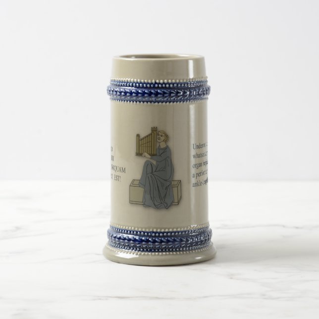 Parodie lateinischer Stein für Organisten Bierglas (Mittel)