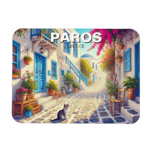 Paros Greece Islands Travel Cat Magnet