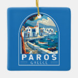 Paros Griechenland Reisen Kunst Vintag Keramikornament<br><div class="desc">Paros Retrovektor Vektor Reise Design. Paros ist eine griechische Insel im Ägäischen Meer,  die für ihre Strände und traditionellen Dörfer bekannt ist.</div>