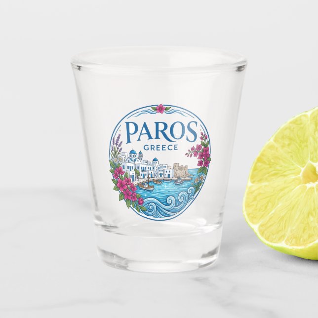 Paros Griechenland Schnapsglas (Vorderseite)