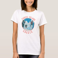 Paros Island Griechenland Retro gebeutelter Kreis