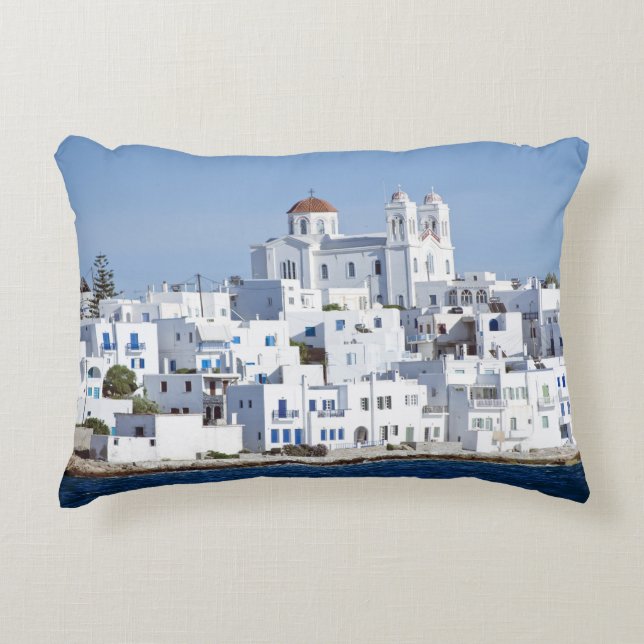 Paros Village Naoussa Island View Dekokissen (Vorderseite)