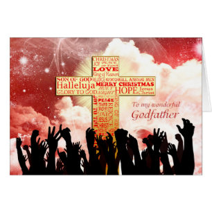 Parrain, croix chrétienne Noël