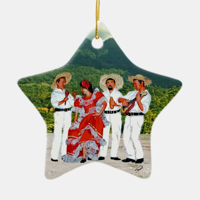 Parranda Jíbara Keramikornament (Vorne)