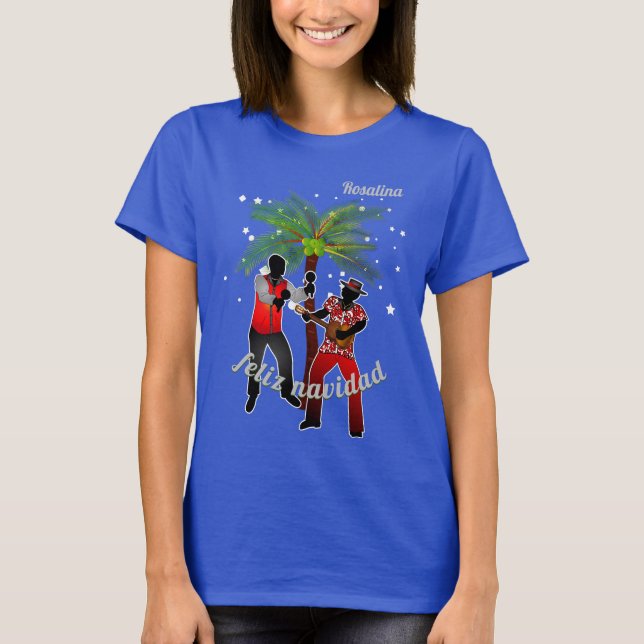 Parranderos unter Palm Tree mit Ihrem Namen T-Shirt (Vorderseite)