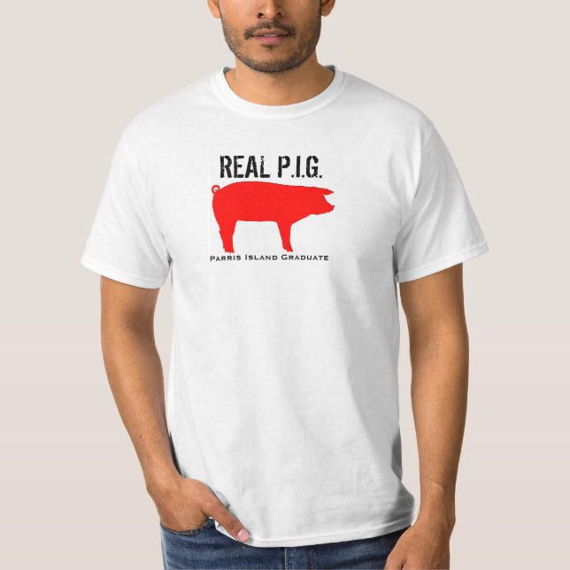 Parris Insel-Absolvent "SCHWEIN" T - Shirt (Vorderseite)