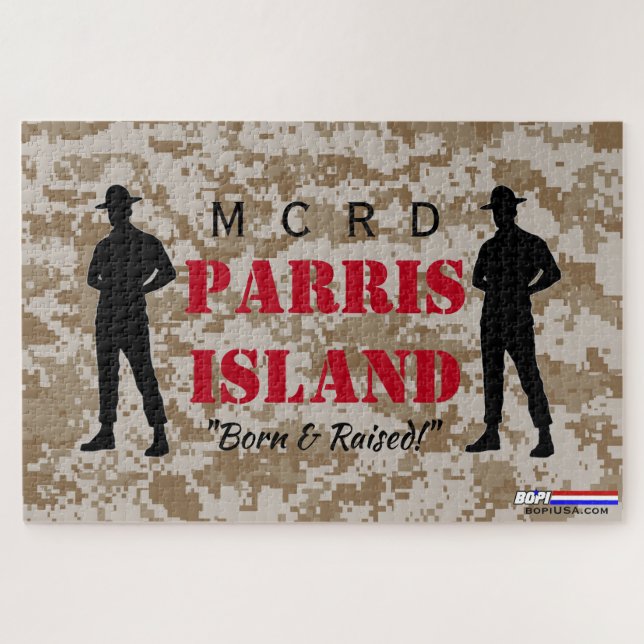 Parris Insel "geboren u. angehoben!" Puzzlespiel (Horizontal)