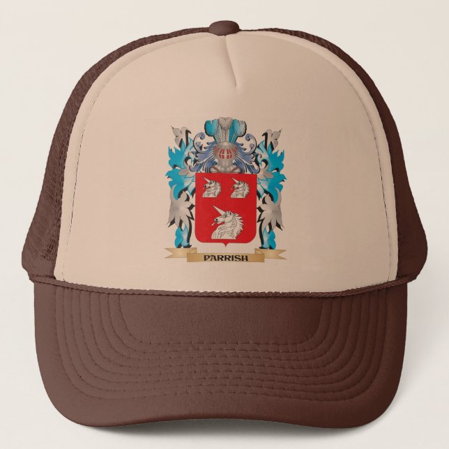 Parrish Wappen - Familienwappen Truckerkappe (Vorderseite)